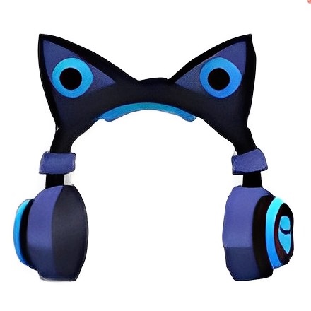 Blue Cat Ear Headphones